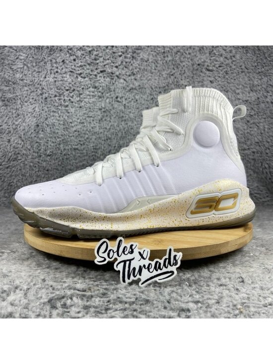 Under Armour Curry 4 Retro White Gold 2024 Men Size 12 Basketball 1298306-111